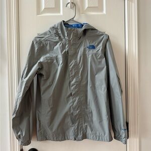 The North Face Kids Gray and Blue Raincoat